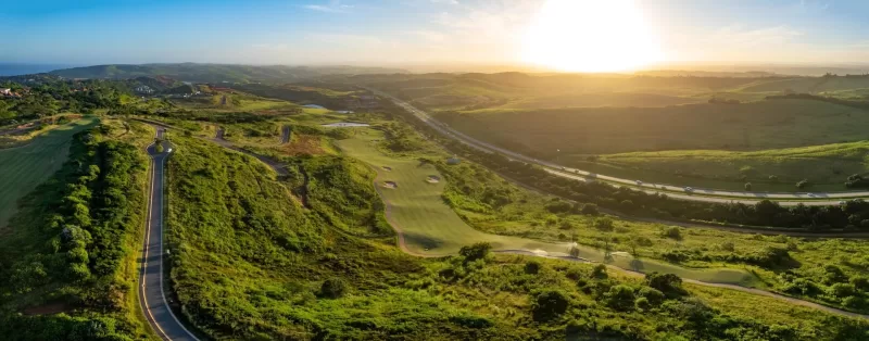 Aerial view of North Coast estates beside the N2